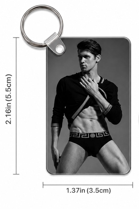 DOUBLE SIDED METAL KEYCHAIN