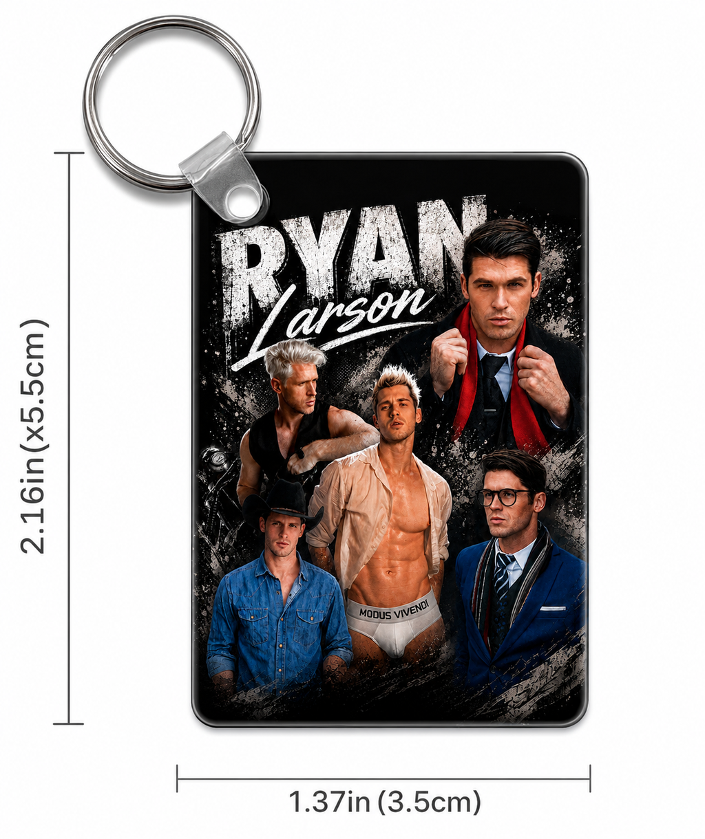 DOUBLE SIDED METAL KEYCHAIN